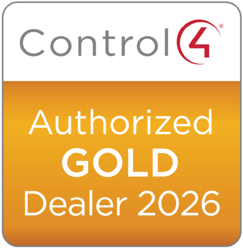 Control 4 authorized gold dealer 2026 badge
